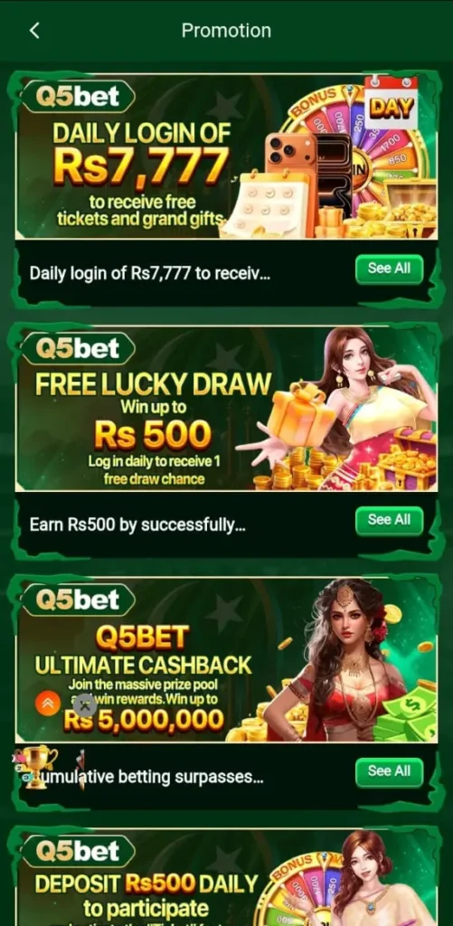 Q5bet Game Promotions and Rewards