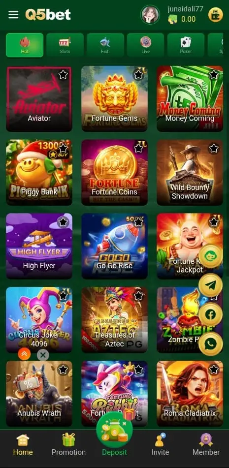 Q5bet Games Type
