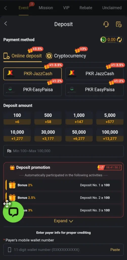 V44 Bet Game Deposite